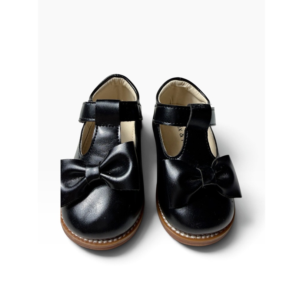 Felix & Flo Toddler Girls Black Bow Mary Jane Dress Shoes Size 5 B400 NWOT